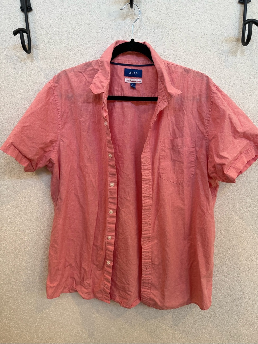 Apt. 9 Coral Short-Sleeve Button-Down Shirt
